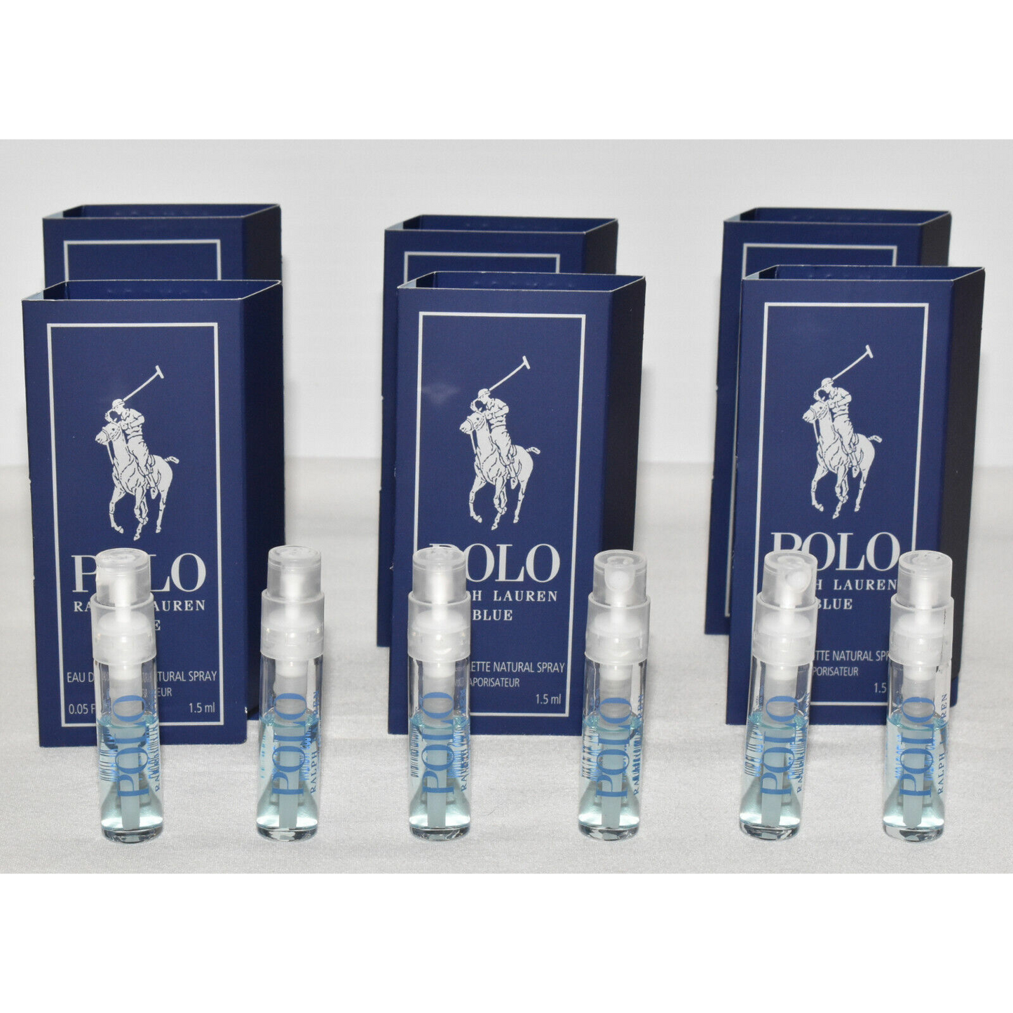 Ralph Lauren Men Polo Blue 3 & 6pc Lots 1.5ml .05fl oz Spray Sample Vials