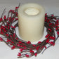 Pip Rice Berry Candle Rings Centerpiece 3.5- 4" Ring 10" Spread Asst. Colors New